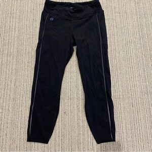 Janji cropped athletic leggings, black, medium